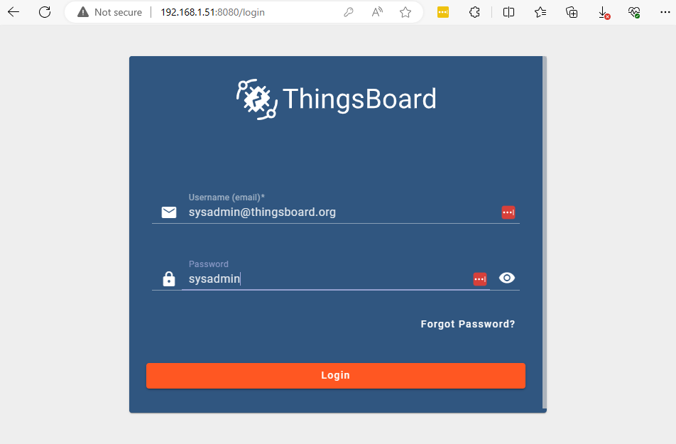 thingsboard login